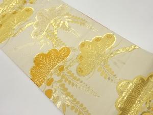 丸文に藤模様織出し丸帯